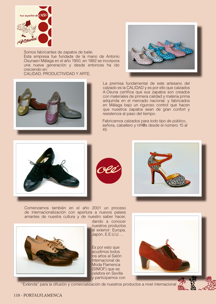 Zapatos Flamenca  Fabricación nacional