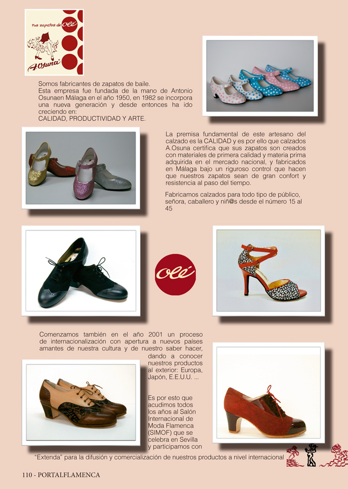 Osuna y Ole tus zapatos fabrica de zapatos para baile desde 1.950